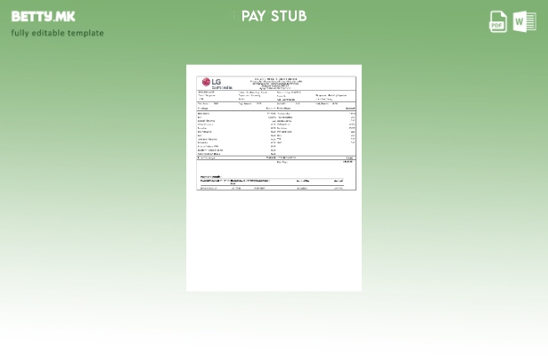 Шаблон за уплатница на LG Soft India во модерен стил